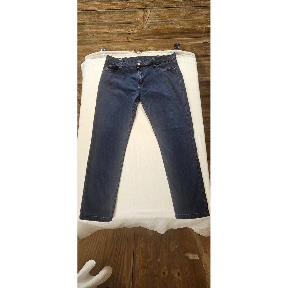 Mugsy Jeans Mens Dark Wash Blue Stretch Denim Straight Leg Pants Size 38/39